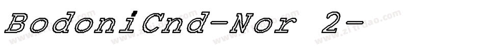 BodoniCnd-Nor 2字体转换